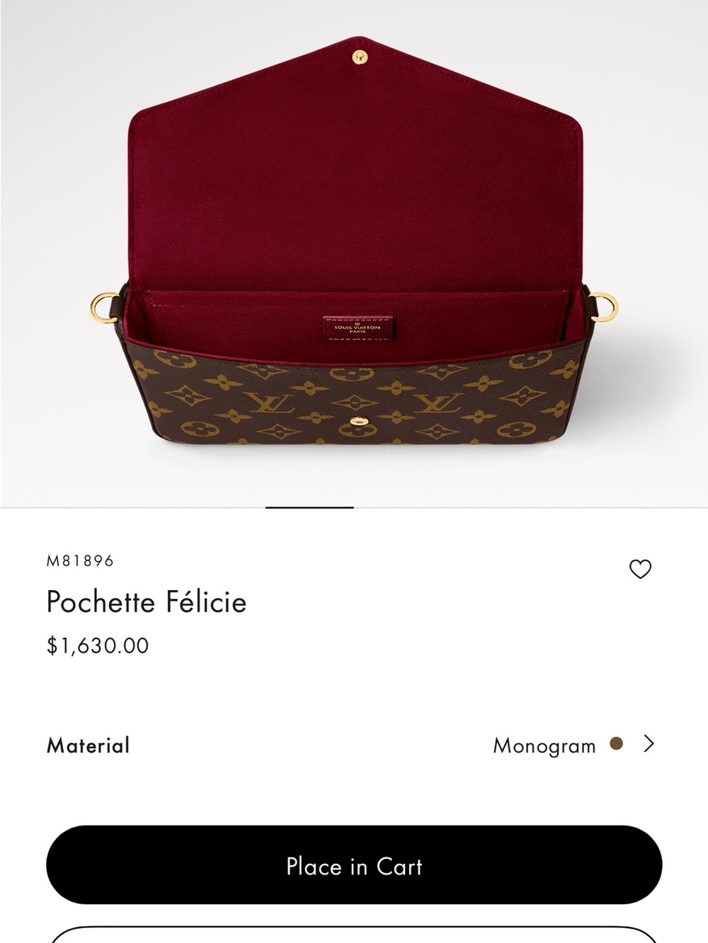 AUTHENTIC Louis Vuitton Monogram Crossbody Bag in Brown with Gold Chain - COA - Picture 5 of 17